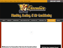 Tablet Screenshot of executiveplumbing.com